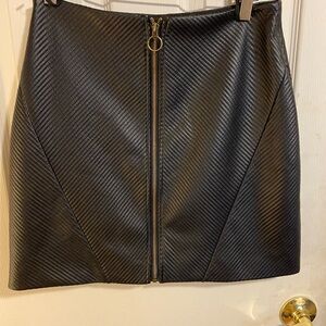 Textured Black Rachel Roy Mini Pencil Skirt